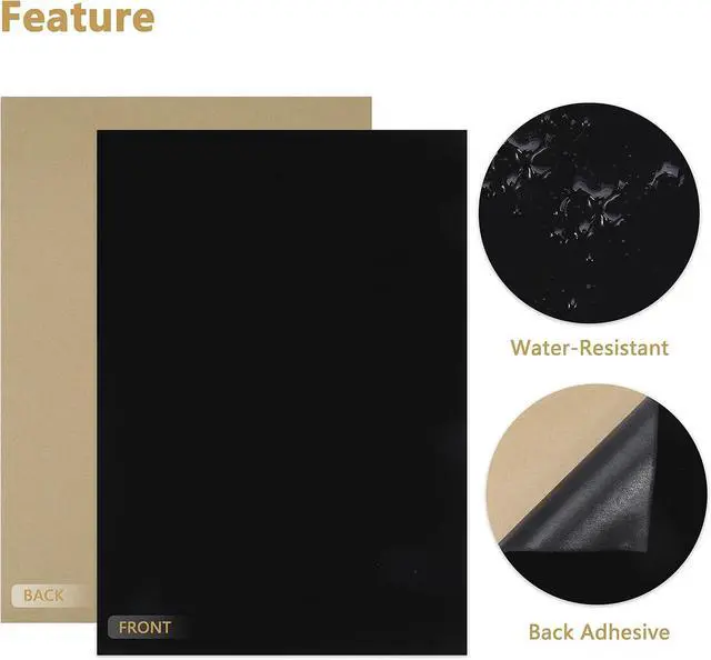 Alt view image 3 of 6 - Caydo 12PCS Black Self Adhesive Felt Sheets, Soft Velvet Sticky Back Felt | for Jewelry Box and Drawer Liner, Art and Craft Making(A4 Size)