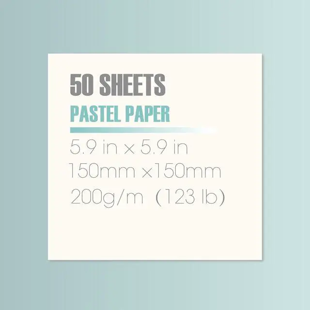 Alt view image 2 of 4 - GR DZPLUS Oil Pastel Pad | 5.9 x 5.9 inch(123 lb/200g) | 50 Sheets Heavyweight Drawing Paper