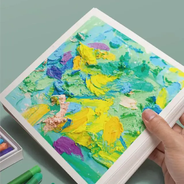Alt view image 3 of 4 - GR DZPLUS Oil Pastel Pad | 5.9 x 5.9 inch(123 lb/200g) | 50 Sheets Heavyweight Drawing Paper