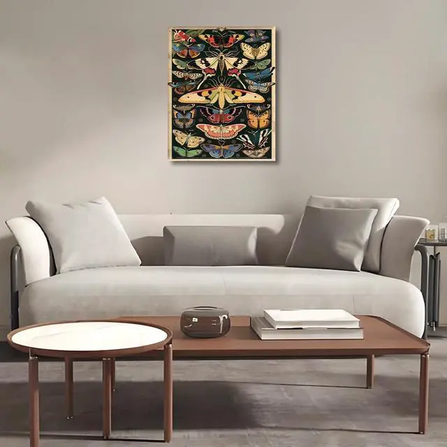 Alt view image 3 of 6 - HULDFRDA Paint by Numbers Kit for Adults Butterflies and Moths Paint by Numbers Insect Paint by Number Kits DIY Painting by Numbers Adults' Paint-by-Number Kits Home Wall Decor,16x20 Inch