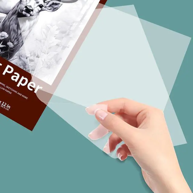 Alt view image 6 of 7 - Crehatos 9" x 12" Tracing Paper, Translucent Tracing Pad, 75 Sheets | 38lb/60gsm Vellum Art Paper for Drawing, Sketching, Overlays