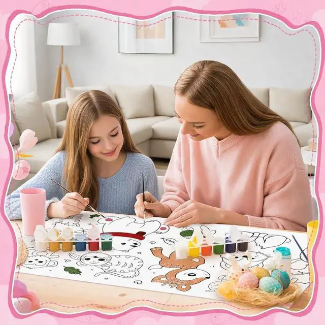Alt view image 7 of 7 - 2 Pack Coloring Paper Roll for Kids, Sticky Art Roll, 11.8" x 118" | Thick ink-resistant paper, removable adhesive backing, 2 themes with 30+ designs, easy-tear perforations, giftable set