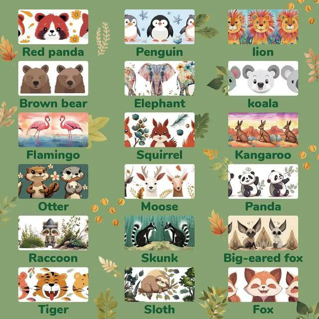 Alt view image 4 of 7 - WAPETASHI Cute Washi Tape Set, 38 Rolls Animals Washi Tapes for Journaling Supplies, 25mm & 15mm Wide Kawaii Tape for Scrapbooking, Planners, DIY Crafts, Gift for Kids