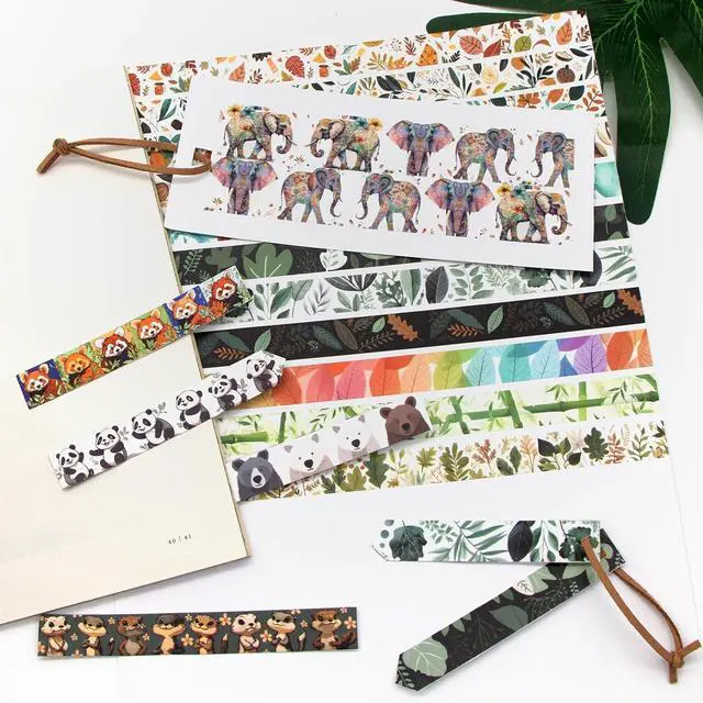 Alt view image 7 of 7 - WAPETASHI Cute Washi Tape Set, 38 Rolls Animals Washi Tapes for Journaling Supplies, 25mm & 15mm Wide Kawaii Tape for Scrapbooking, Planners, DIY Crafts, Gift for Kids
