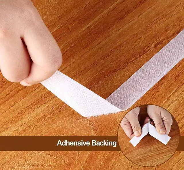 Alt view image 5 of 6 - 16.5Ft x 1 Inch Self Adhesive Strips, Heavy Duty Strong Back Sticky Fastening Tape,Nylon Fabric Fastener Mounting Tapes for Sewing, Crafting,DIY- Indoor or Outdoor Use (White)