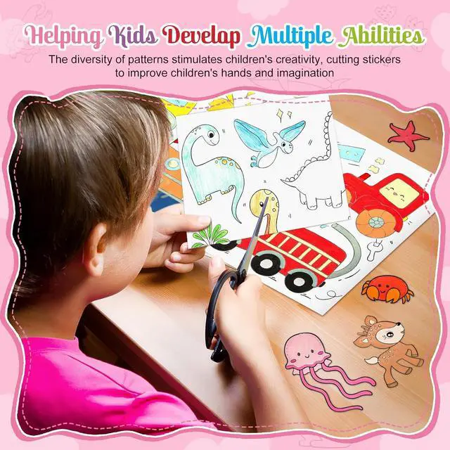 Alt view image 6 of 7 - 2 Pack Coloring Paper Roll for Kids, Sticky Drawing Roll, 11.8" × 118" | Thick Ink-Resistant Paper, Removable Adhesive Backing, 2 Themed Rolls, Easy-Tear Perforations, Giftable for Ages 3+