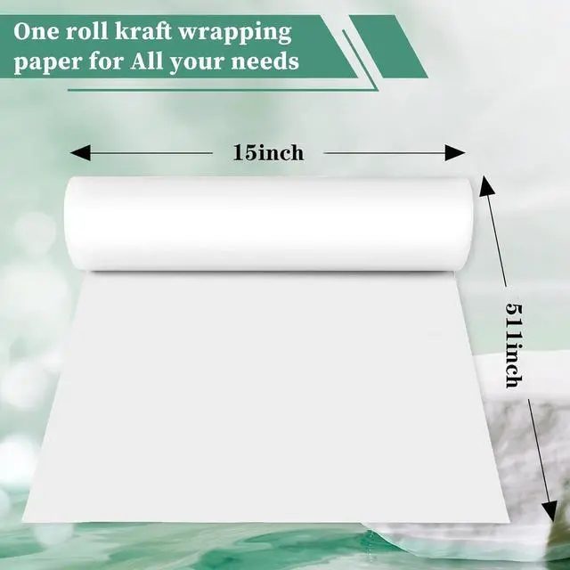 Alt view image 2 of 6 - White Paper Roll for Kids Easel Drawing 15 x 512 in White Craft Paper Roll