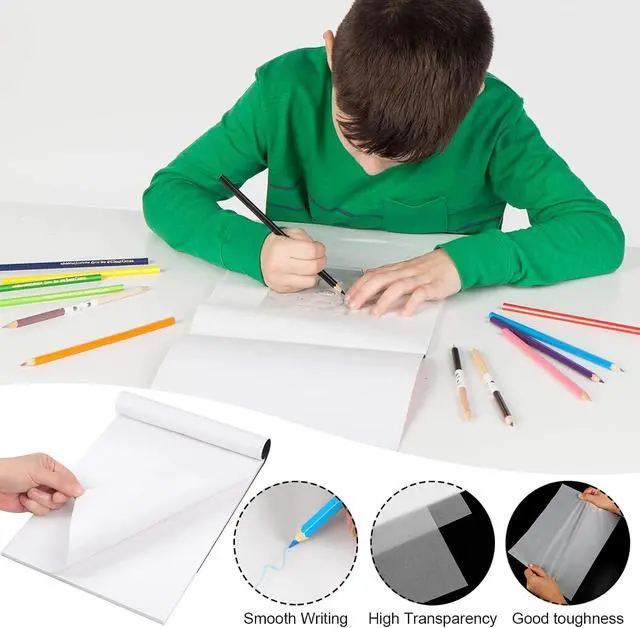 Alt view image 3 of 7 - 120 Sheets Tracing Paper for Drawing, 8.5x 11 Trace Paper, Translucent Vellum Paper Tracing Paper Pad, Tracing Pad for Sketching, Preliminary Drawing, Overlaying Images Tracing