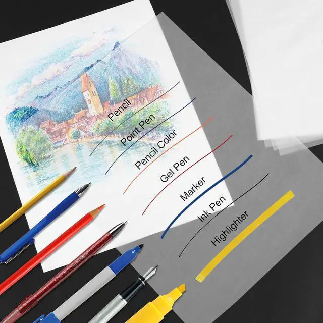 Alt view image 5 of 7 - 120 Sheets Tracing Paper for Drawing, 8.5x 11 Trace Paper, Translucent Vellum Paper Tracing Paper Pad, Tracing Pad for Sketching, Preliminary Drawing, Overlaying Images Tracing
