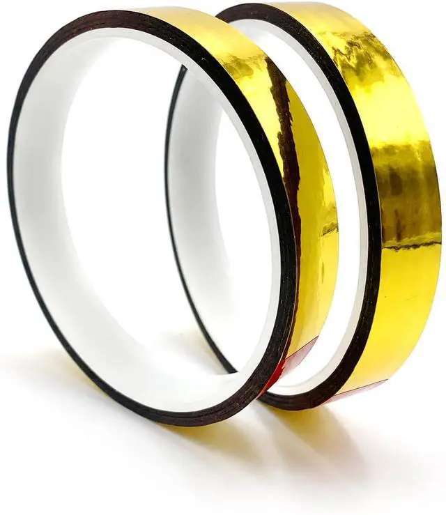 Main image of 2Rolls Gold Washi Tape - Removable Metallic Decorative Tape for Walls, No Residue Craft Tape 65ft x 0.59", Low-Tack Adhesive for Weddings/Gifts/Scrapbooking (Gold Foil, 20m per Roll)