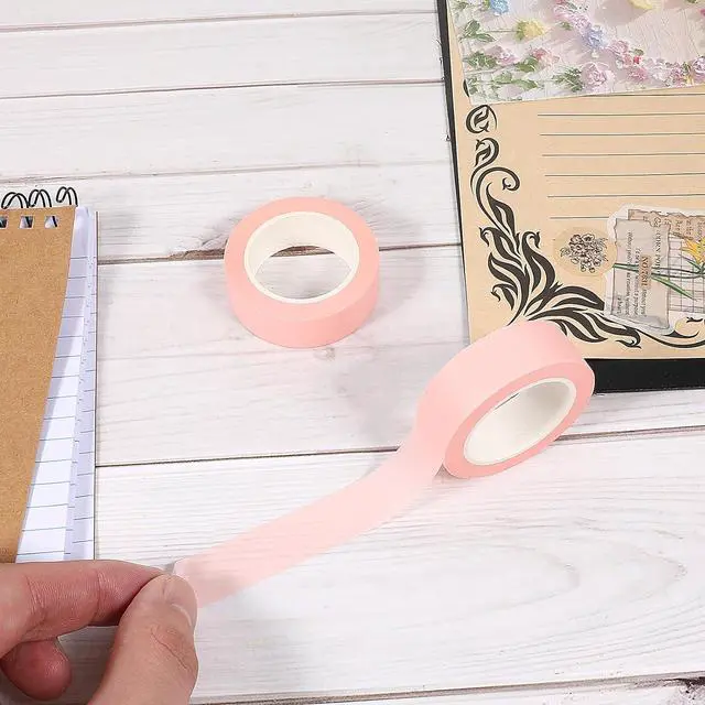 Alt view image 4 of 7 - SynHHergyx 2 Rolls Pink Washi Tape 32 Ft Pastel Washi Tape Decorative Masking Tapes Self-Adhesive Duct Craft Tapes for Packaging Decor Journals Scrapbooks Planners DIY Gift