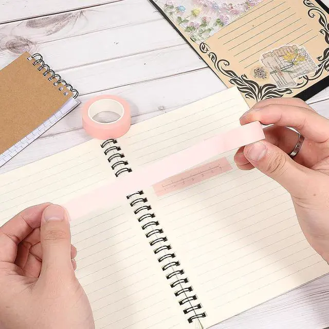 Alt view image 5 of 7 - SynHHergyx 2 Rolls Pink Washi Tape 32 Ft Pastel Washi Tape Decorative Masking Tapes Self-Adhesive Duct Craft Tapes for Packaging Decor Journals Scrapbooks Planners DIY Gift