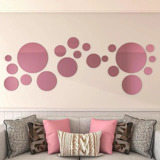 Alt view image 4 of 7 - FunStick Mirror Pink Vinyl Roll Self Adhesive Non Glass Rose Gold Mirror Stickers for Walls 12"x78.8" Reflective Peel and Stick Pink Paper for Crafts Home Party Mirror Wall Stickers Decor Appliances
