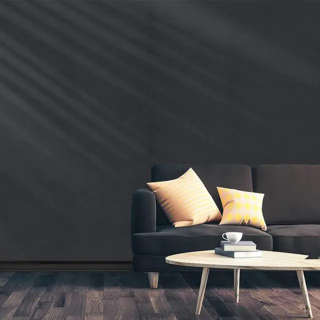 Alt view image 6 of 7 - Arthome 11.8''x100'' Black Contact Paper, Self Adhesive Wallpaper Waterproof Gloss PVC Vinyl, Oil Proof,Black Wallpaper, Vinyl Paper for Furniture Cover Surface,Countertop,Kitchen,Shelf Liner