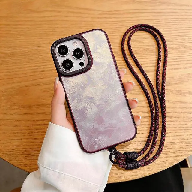 Alt view image 5 of 7 - Lystaii 5.5 Yards Genuine Leather Cord 4mm Round Braided Bolo Leather Cord Brown Strip Braiding Antique Strap 5m Long for Bracelet Necklace Beading DIY (Vintage Red)