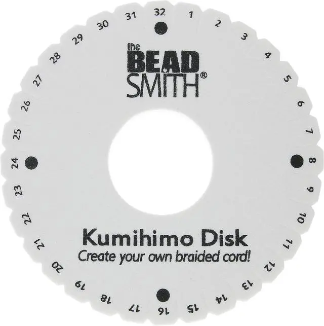 Main image of The Beadsmith Round Kumihimo Disk | 6 inch Diameter, 3/8 Thick Dense Foam, Jewelry Tools for Braiding, 1 Disk
