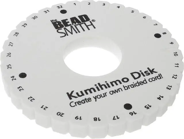 Alt view image 2 of 7 - The Beadsmith Round Kumihimo Disk | 6 inch Diameter, 3/8 Thick Dense Foam, Jewelry Tools for Braiding, 1 Disk