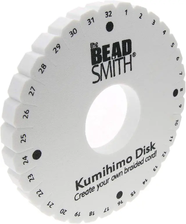 Alt view image 3 of 7 - The Beadsmith Round Kumihimo Disk | 6 inch Diameter, 3/8 Thick Dense Foam, Jewelry Tools for Braiding, 1 Disk
