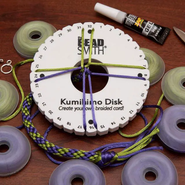 Alt view image 5 of 7 - The Beadsmith Round Kumihimo Disk | 6 inch Diameter, 3/8 Thick Dense Foam, Jewelry Tools for Braiding, 1 Disk