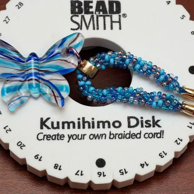 Alt view image 6 of 7 - The Beadsmith Round Kumihimo Disk | 6 inch Diameter, 3/8 Thick Dense Foam, Jewelry Tools for Braiding, 1 Disk