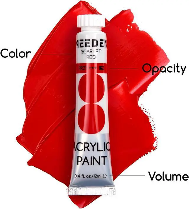 Alt view image 3 of 7 - MEEDEN Beginners Acrylic Paint Set: 12 Colors 12ml/0.41 fl oz | Heavy Body Art Craft Paints - Non-Toxic Rich Pigment Hobbists Halloween Pumpkin Painting for Adults on Canvas Wood Fabric