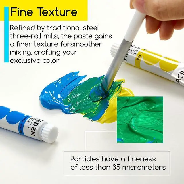 Alt view image 5 of 7 - MEEDEN Beginners Acrylic Paint Set: 12 Colors 12ml/0.41 fl oz | Heavy Body Art Craft Paints - Non-Toxic Rich Pigment Hobbists Halloween Pumpkin Painting for Adults on Canvas Wood Fabric