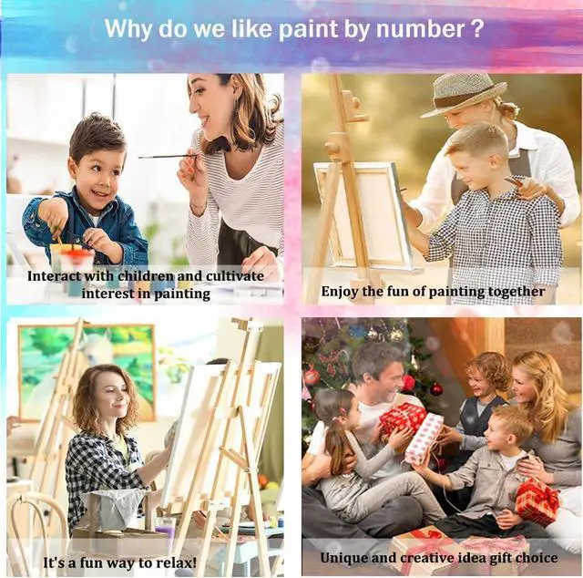 Alt view image 7 of 7 - JUJUHOOD Sunset Lighthous Framed Paint by Numbers Kit for Adults Beginner & Kids Ages 8-12,Seaside Paint by Number Without Easel,Paint by Numbers for Gift Home Wall Decor (10x10Inch)