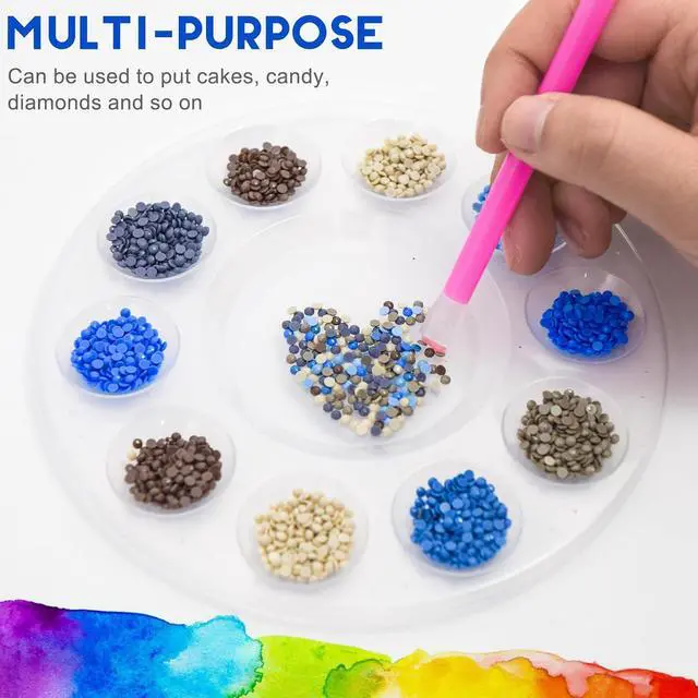 Alt view image 2 of 7 - 12Pcs Clear Paint Tray Palettes,Plastic Paint Pallets for Kids to Paints | Paint Trays for Students,Painting on School Project or Art Class