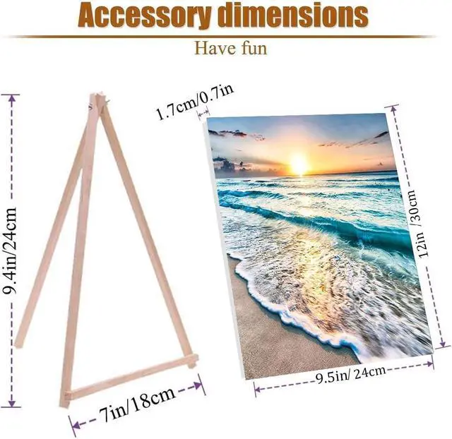 Alt view image 6 of 7 - TCDZMYGS 2 Pack Paint by Numbers Kit for Adults Beginner, Beach Easy Paint by Number Kits with Framed, Sandbeach DIY Acrylic Oil Painting by Numbers for Home Wall Decor 10 x 12 inch