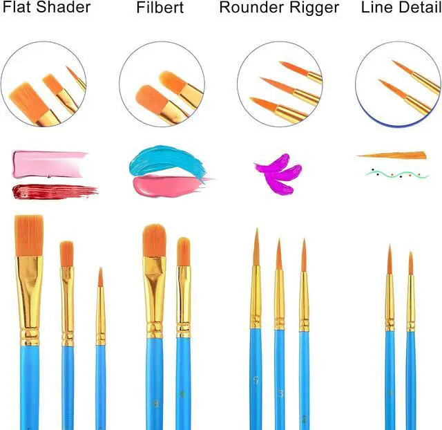 Alt view image 2 of 7 - ESRICH Canvas Painting Kit, Acrylic Paint Set with 30 Paint Brushes | Art Painting Supplies Kit,12 Paint,Palettes and Canvas for Students, Artists and Beginner