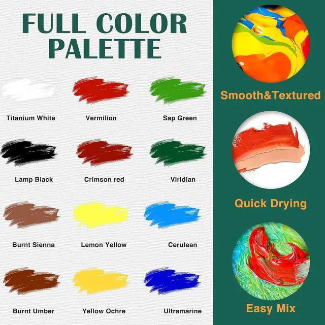 Alt view image 5 of 7 - ESRICH Canvas Painting Kit, Acrylic Paint Set with 30 Paint Brushes | Art Painting Supplies Kit,12 Paint,Palettes and Canvas for Students, Artists and Beginner