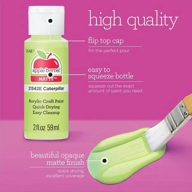 Alt view image 4 of 7 - Apple Barrel Acrylic Craft Paint Set, Homegrown Hues, Includes 12 Colors with a Matte Finish