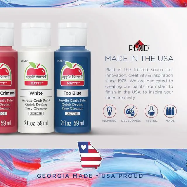 Alt view image 7 of 7 - Apple Barrel Acrylic Craft Paint Set, Homegrown Hues, Includes 12 Colors with a Matte Finish