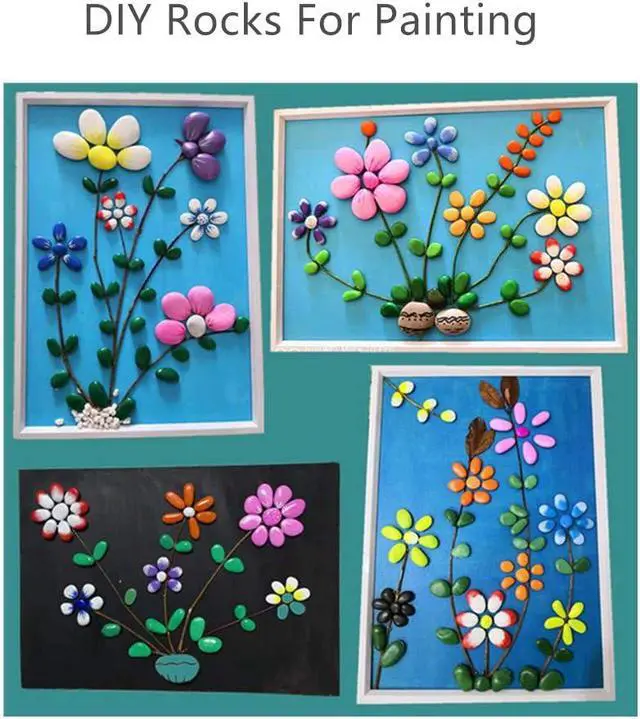 Alt view image 5 of 6 - Lifetop 51pcs Tiny Painting Rocks DIY Smooth Surface Stones,Arts and Crafts 0.5 to 1.0 inches So Small Rocks,Hand Picked for Painting