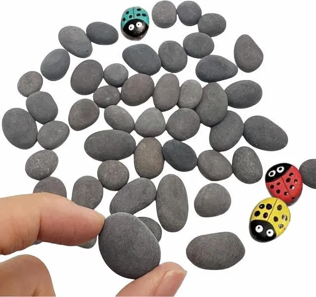 Alt view image 3 of 6 - 120pcs Smooth Gray Tiny Painting Rocks | Natural Textured Stones for Arts, Crafts & DIY Projects Rock Painting, Decoration & Creative Projects