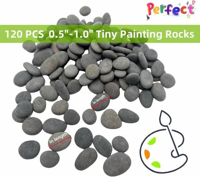 Alt view image 2 of 6 - 120pcs Smooth Gray Tiny Painting Rocks | Natural Textured Stones for Arts, Crafts & DIY Projects Rock Painting, Decoration & Creative Projects