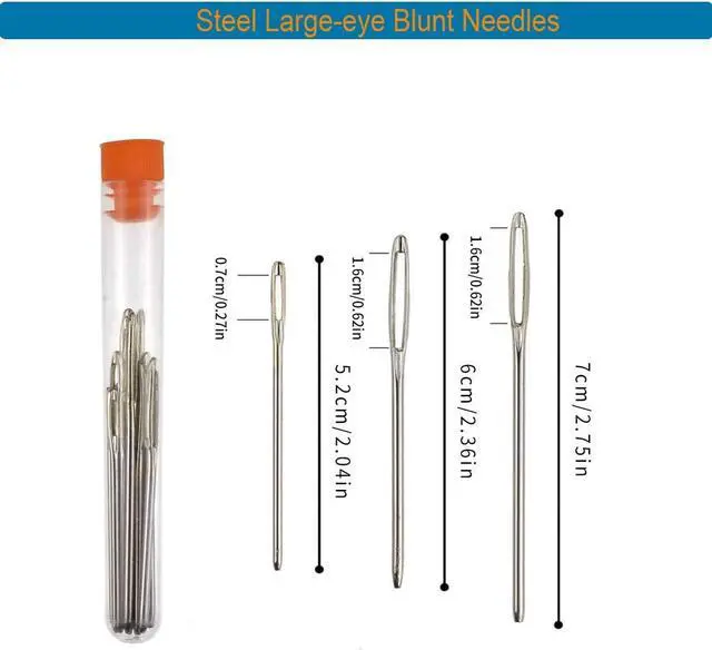 Alt view image 3 of 6 - ZX Vision 4 Pieces Knitting Loom Hooks Ergonomic Rubber Handles | Knit Crochet Hooks and 9 Pieces Steel Large-Eye Sewing Needles for Knifty Knitter(13 Set,Colors Random)