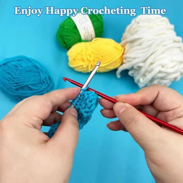 Alt view image 6 of 7 - Hobekoee 2Pcs Tunisian Crochet Hook 9mm 10mm,Extra Long Crochet Hook 13.8in Afghan Crochet Needles Aluminum Large Tunisian Crochet for Beginner,CrochetingKnitting Lovers