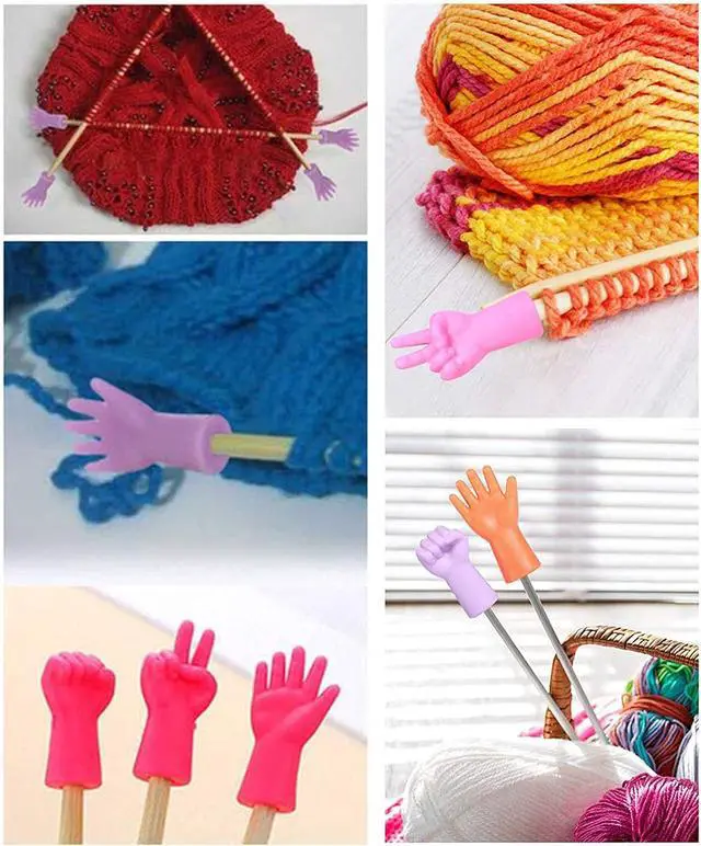 Alt view image 5 of 5 - E-outstanding Needle Tip Stopper 18PCS Multi-Colored Crochet Needles Point Protectors for Knitting Craft Knit Needle Tip Cover Caps