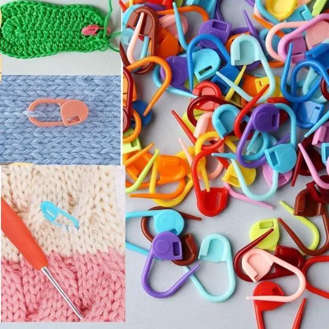 Alt view image 7 of 7 - RF REENFAYA Crochet Kit Ergonomic Hook Grips Stitch Markers Tension Rings | 5 ergonomic grips for 2mm-10mm hooks, 5 finger tension rings, 100 stitch markers for arthritic hands and beginners