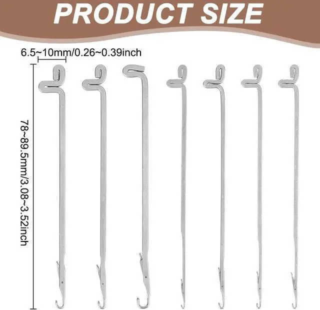 Alt view image 2 of 7 - DELORIGIN 28pcs Latch Crochet Hooks Steel Sewing Needles Threads Knitting | Picker Snag Fixer Sweater Repair Tool, Embroidery Hook Needle, Hair Extensions Loop, DIY Weave Revamping Knitting Hook