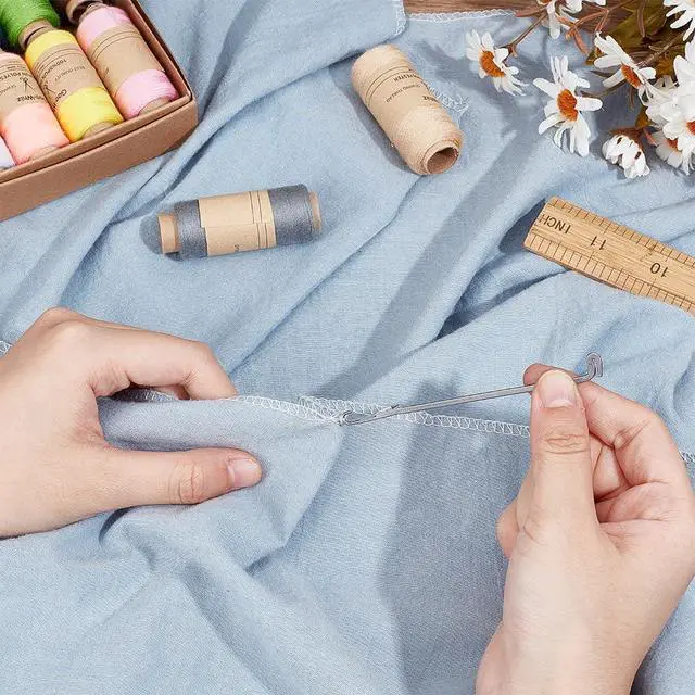 Alt view image 4 of 7 - DELORIGIN 28pcs Latch Crochet Hooks Steel Sewing Needles Threads Knitting | Picker Snag Fixer Sweater Repair Tool, Embroidery Hook Needle, Hair Extensions Loop, DIY Weave Revamping Knitting Hook