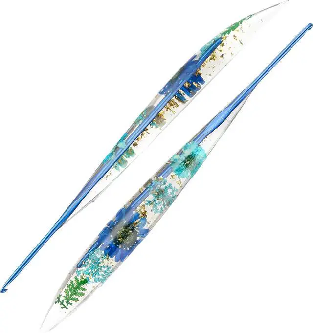 Main image of 2.5mm Crochet Hook, Ergonomic Crochet Hooks with Floral Resin Grips | Stylish and Unique Knitting Needles ,Crochet Needles for Beginners, Arthritic Hands and Professional
