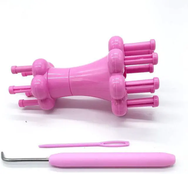 Alt view image 4 of 6 - WAYION DIY Weaving Tool Hook Crochet Flower Arranger Spool Loom Knitter Knitting Rope Hook Knitting Tool