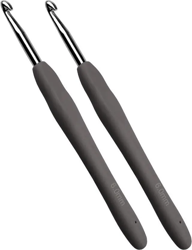 Main image of Mdoker 6mm 2PCS Crochet Hook Ergonomic Handle Crochet Hook Needles for Arthritic Hands,Extra Long Crochet Hooks for Beginner Crocheting Yarn(6mm)