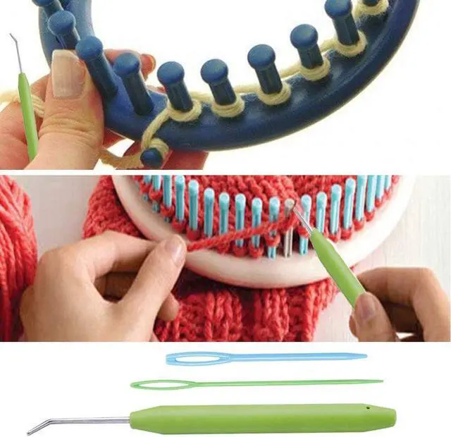 Alt view image 4 of 5 - Mofuiry 4 Sets Knitting Loom Hooks, Crochet Hook Set with 8 Pieces Needles for Knifty Knitters