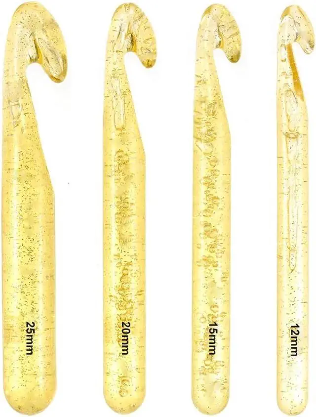 Main image of Mdoker Huge Crochet Hook Set Size 12mm(O)/15mm(P/Q)/20mm(S)/25mm(U) Large Crochet Hooks Needles for Giant Chunky Yarn Carpet Scarf Bulky Wool Roving Weaving