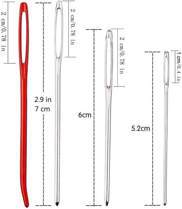 Alt view image 3 of 7 - Mayboos 37 Pcs Large Crochet Hooks, 25mm 20mm 18mm 15mm 12mm Crochet Hooks | with 9 Pieces Large Eye Blunt Needles, Large Crochet Hooks for Chunky Yarn, Handmade DIY Crafts, Carpets, Scarves