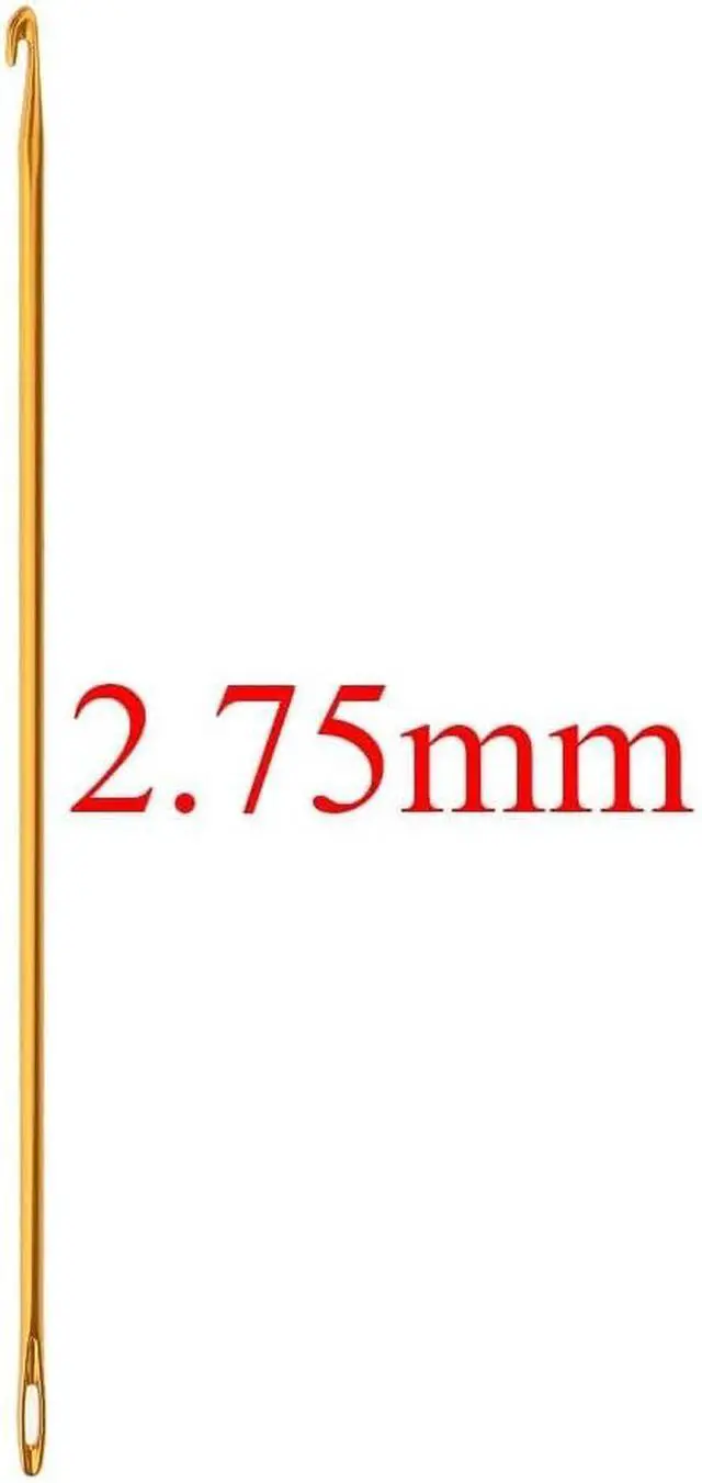 Alt view image 2 of 7 - MauSong 3 Pieces Aluminum Tunisian Afghan Crochet Hook Knit Needle Hand Weaving Knitting Tool DIY