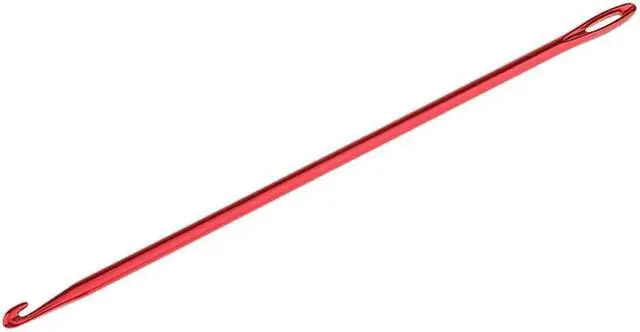 Alt view image 7 of 7 - MauSong 3 Pieces Aluminum Tunisian Afghan Crochet Hook Knit Needle Hand Weaving Knitting Tool DIY